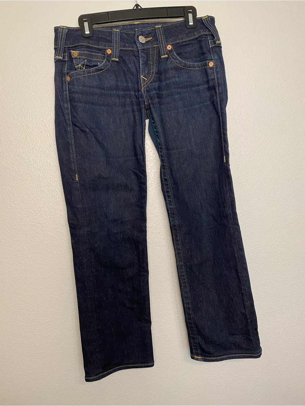 True Religion Dark Wash Bootcut Jeans Size 29 Low Rise Y2K Denim